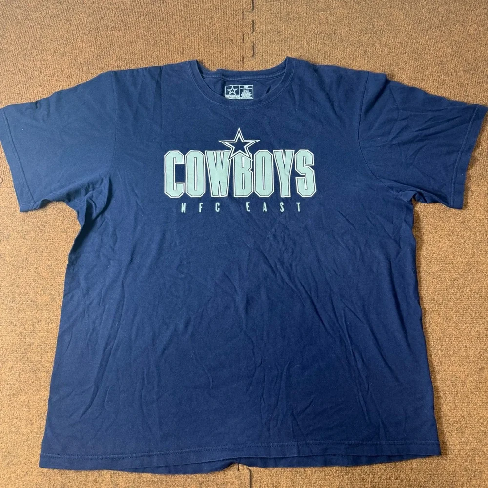 Dallas Cowboys T-Shirt Mens 2XL Navy Blue NFL Team Apparel NFC East Graphic Tee